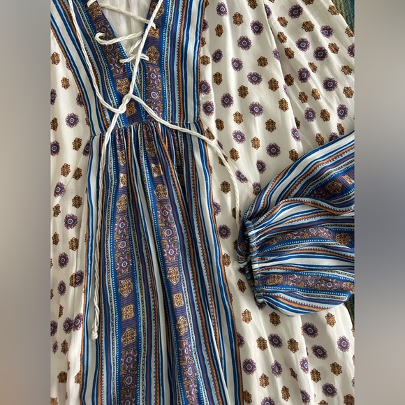 Free People Rain or Shine lace-up Swing Dress - Picture 3 of 5